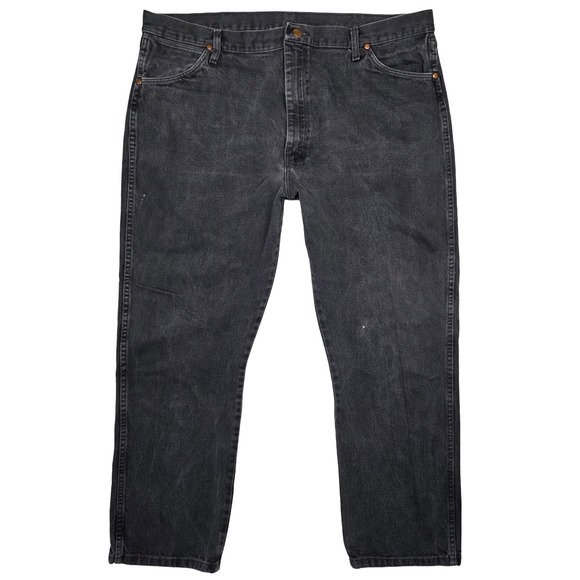 Vtg Wrangler Jeans Men 42x30 Black Denim Western Cowboy Retro 90s Country Casual - Picture 1 of 10